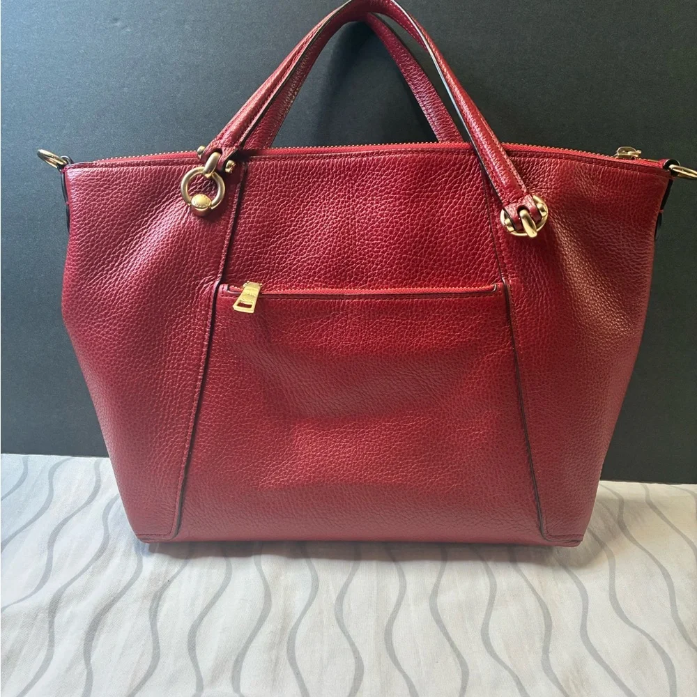 PreOwned Authentic Coach Red Leather Purse - Picture 5 of 12